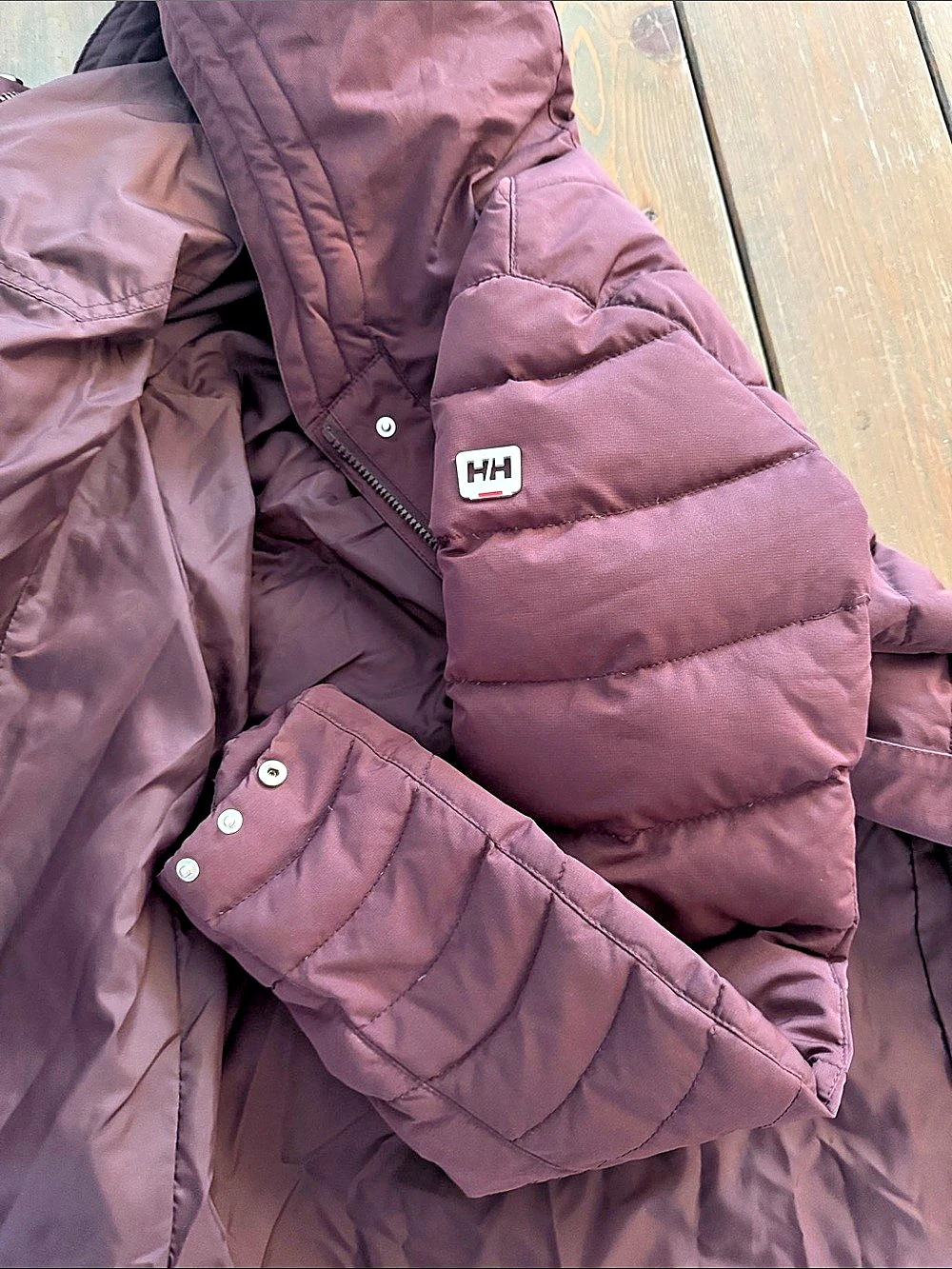Helly Hansen Women's Adore Puffy Parka Adore Puffy Parka Hooded Coat maroon - Picture 3 of 5